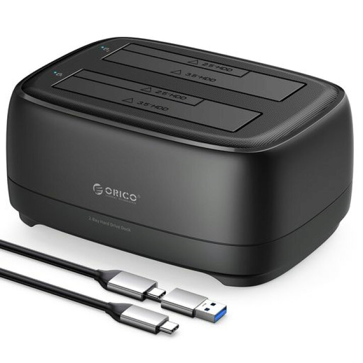 楽天市場】ORICOHDDスタンド2台搭載USB3.2Gen1ハードディスクケース2.5 