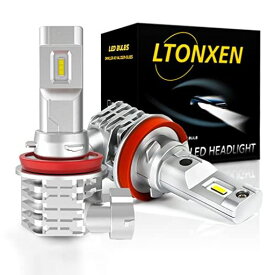 LTONXEN H11 LEDヘッドライト 車検対応 H8/H9/H11/H16 兼用 LEDバルブ 車種対応 6500K ホワイト 一体型 LEDライト CREE LEDチップ搭載 ファンレス 静音 車用ヘッドライト DC9-32V 2個入