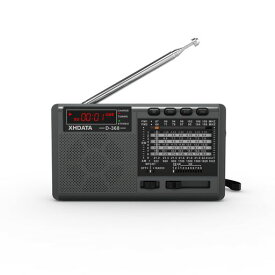 XHDATA D368 ポータブル短波ラジオ FM AM SW 12 バンド DSP ステレオ ラジオ MP3 プレーヤー ワイヤレス 高感度受信サポート マイクロ SD カードと USB 親のために良い 日本語説明書付き