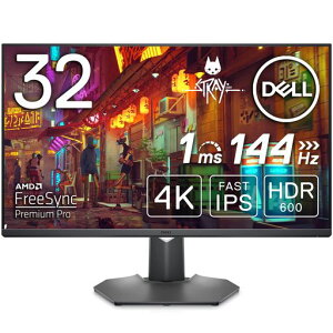 Dell G3223Q 32�C���` 4K �Q�[�~���O���j�^�[ (FPS����/1ms/144hz/Fast IPS/DP�EHDMIx2/DCI-P3 95%/��������/VESA DisplayHDR 600/AMD FreeSync Premium Pro)