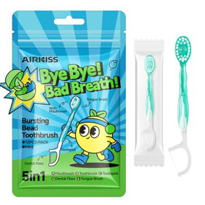 Airkiss(�G�A�[�L�X)�g���̂ă~�j���u���V12�{����5in1�����^���o�P�A�������s�v�O�o�g�їp���u���V�f���^���t���X(�~���g�t���[�o�[)