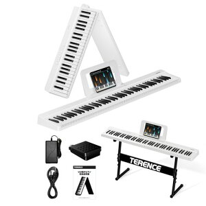 TERENCE�d�q�s�A�m88���Ր܂��ݎ��L�[�{�[�h�^�b�`���X�|���X����4���j�b�g�X�s�[�J�[���s�A�m�Ɠ������ՃT�C�YMIDI�Ή��L�[�{�[�h�X�^���h/�y�^���t���[�d�^128�퉹�F�R���p�N�g�����^�c