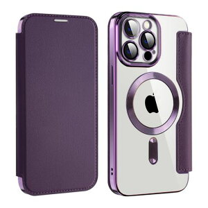 MuZiF iPhone 13 Pro Max �p �P�[�X �蒠�^ Magsafe�Ή� �N���A �w�� ���� ������PU���U�[ �i�v���� �}�O�l�b�g �X�}�z�P�[�X �J�[�h���[�A�l�C���z�^ �J�o�[ �y�� �A�C�t�H��13 Pro Max �p �蒠�J�o�[