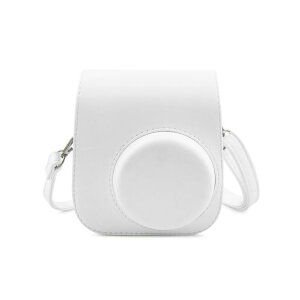 HIYQIN�`�F�L�P�[�X�ƌ݊���������instaxmini12/11/9/8/7�P�[�X�����J�����o�b�O�V�����_�[�X�g���b�v�t�����|�P�b�g�t��PU���U�[�J�o�[�P�F(�z���C�g)