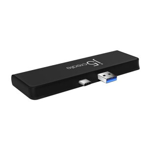 j5create Surface Pro 7 / 7+ ��p 7in1 �~�j�h�b�N �u���b�N 4K60 HDMI �|�[�g + 2* 10Gbps USB-A �|�[�g�A 10Gbps USB-C �|�[�g�APD