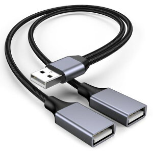 �y2�|�[�g/USB����P�[�u���zKAYQINHOUSB�X�v���b�^Y�P�[�u��USBY�����A1�i2�o�A�_�v�^�[�d/�f�[�^�`���AUSBA2.0�}���`�|�[�g�f�[�^���z��ϊ��݊�Mac�ACar�AXboxOne�APS4�APS5�ALaptop