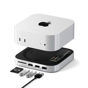 Satechi Mac mini M4�p �n�u&�X�^���h NVMe SSD�P�[�X���� �h�b�L���O�X�e�[�V����
