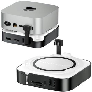 Mac mini M4/M4 Pro �h�b�L���O�X�e�[�V����&�}�b�N�~�j �X�^���h 9-in-1 HDMI+DP 3��� �g�� M.2 NVMe SSD�G���N���[�W��