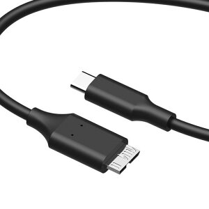USB C to Micro B 3.0 �P�[�u�� 10Gbps �����f�[�^�]�� USB 3.1 �}�C�N��B�ϊ��P�[�u�� �O�t��HDD/SSD �n�[�h�h���C�u/�J����/MacBook (Pro)/Galaxy S5 Note 3�ȂǂɑΉ� 20cm