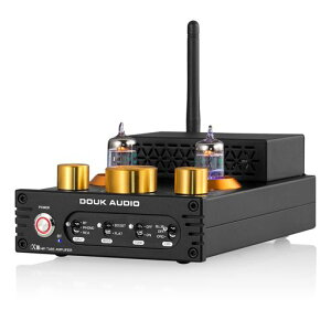 Douk Audio X1 GE5752 Bluetooth 5.0 �^��ǃA���v MM �t�H�m�A���v �^�[���e�[�u���p 320W TDA7498E NE5532