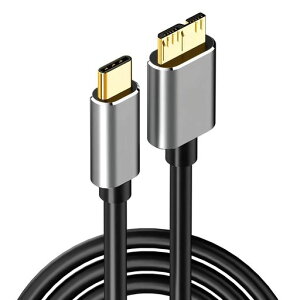 USB C to Micro B 3.0 �P�[�u�� ���̒���25cm 5Gbps �]�� 3.1�K�i�Ή� �ϊ� �R�[�h �X�g���[�W HDD SSD �h���C�u Canon �J���� Galaxy S5 / Note 3 �[�d �v���O�A���h�v���C �����ǂݎ��