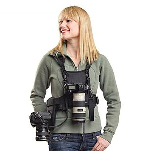[Nicama] NC-VEST �f�����v�� �}���`�L�����[�n�[�l�X �_�u�� 2 �J���� �f���A���V�����_�[ �ʐ^�Ɨp�x�X�g �x���g�X�g���b�v�ACanon Nikon Olympus Pentax Sony DSLR�p�T�C�h�z���X�^�[�t�� (2 �J����