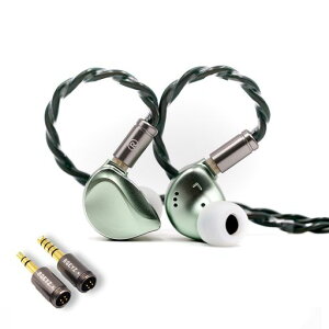 BQEYZ Winter2 �C���C���[���j�^�[ �L���C���z�� DD+BC HiFi �Q�[�~���O�C���z�� ���E���P�[�u�� �L���w�b�h�t�H�� �I�[�f�B�I�t�@������ (�O���[��, 3.5mm+4.4mm)