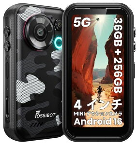 FOSSiBOT F116 Pro 5G ���^�^�t�X�}�z SIM �t���[ 4.0 �C���` 36GB RAM+256GB ROM 1TB �g���\ Android16 �X�}�z���� 4K �A�N�V�����B�e�@�\ 48MP ���L�p(152.6°) 50MP
