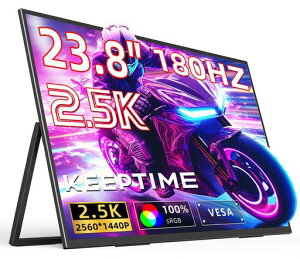 KEEPTIME���o�C�����j�^�[23.8�C���`2.5K180HZ������ʎ����^��VESA�Ή��|�[�^�u�����j�^�[���ʍL�F���^�����^�X�^���hIPS�t���p�l��USBType-C/HDMI�[��/