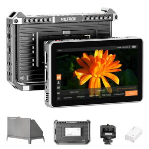 VILTROX 2000nits �J���� �t�B�[���h���j�^�[& ���O�P�[�W�L�b�g�A4K HDMI �^�b�`�X�N���[�� 6 �C���` �J�������j�^�[ 3D LUT �r�f�I���j�^ �g�`�A�i���� �t�B�b�N�s�[�L���O (DC-X2 �P�[�W ���O�L�b�c