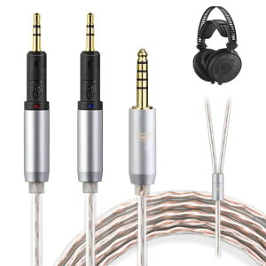 okcsc JBX �w�b�h�z���P�[�u�� R70X ���P�[�u�� �C���z���E�w�b�h�z���p Audio-Technica�p ATH-R70X/R70xa�ɓK�� OFC 4�c ���b�N�@�\�t�� ����1.5m 4.4mm