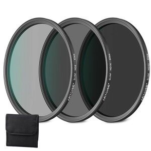 ARTCISE ND�t�B���^�[�Z�b�g (ND8+ND16+ND32) 82mm ���w�R�[�e�B���O �����t���[�� �����ߗ�99.5% �����t�B���^�[3���g ��p���[�|�[�`�t ���i/����/�����ԘI���Ή� ��჌�t �~���[���X�p (82mm)