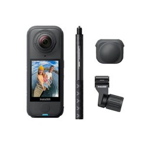 Insta360 X4 Air �X�L�[�L�b�g(�O���t�@�C�g�E�u���b�N) - �y��165g 8K 360�x�S�i�J�����A�����Ȃ����B��_���ʁA�����\�����Y�A�B�e��t���[�~���O�A�E�C���h�K�[�h�����AFlowState��u���␳�c