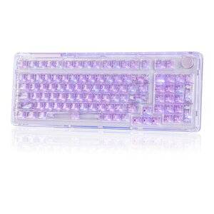 KiiBoom Phantom 98 �z�b�g�X���b�v�Ή� �N���X�^���K�X�P�b�g�}�E���g���J�j�J���L�[�{�[�h �g���v�����[�h NKRO �Q�[�~���O�L�[�{�[�h �����RGB �N���A�L�[�L���b�v Win/Mac�p 8000mAh�o�b�e���[�c