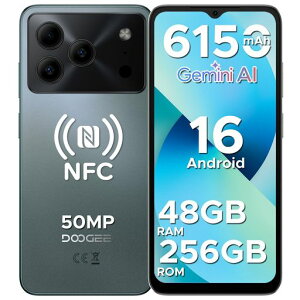 Android16 SIM�t���[ �X�}�z 6.56�C���` 90Hz 5000����f�X�}�[�g�t�H�� 8�R�ACPU 6150mAh��e�ʃo�b�e���[ �A���h���C�h16 �X�}�z�{�� 48GB+256GB+2TB�g��