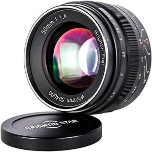 Brightin Star 50mm F1.4 ����a �W�������Y MF �P�œ_�����Y �\�j�[ E�}�E���g�ɑΉ� APS-C �~���[���X�p �\�j�[ �J���� A7/II/III/IV/SIII/C/RIII/RIV A6400 A6600 A6100