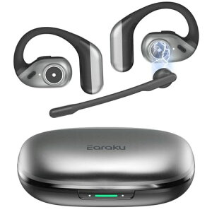 Bluetooth �w�b�h�Z�b�g �y2026 �r�W�l�X�ʘb���ɂ߂��V��ԁzEaraku MicCuff 2 ���E�Ή��̒��E���}�C�N �Ў��E�����g�p�\ �ʘb�p���C�����X�C���z�� �I�[�v���C���[ AI+ENC�m�C�Y�ጸ 9���Ԓʘb�c