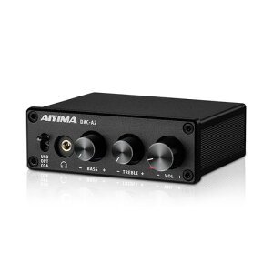 AIYIMA DAC-A2 �w�b�h�z���A���v RCA/3.5mm�w�b�h�z���o�́APC-USB/��/�������͑Ή�(24�r�b�g 192kHz)