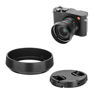 JJC ���^�� �˂����ގ� �����Y�t�[�h ���C�J Leica Q3 Q3 43 Q2 Q�p Leica Q�p �����Y�t�[�h�݊� �����Y�L���b�v�t�� �u���b�N(���������Y�L���b�v���g���Ȃ�)
