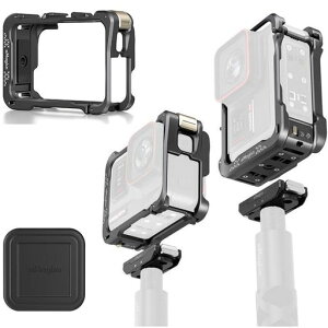 Insta360 Ace Pro/Ace Pro 2/Ace �Ή� �P�[�W �A���~���� �N�C�b�N�����[�X �ی�t���[��,�����Y�ی�J�o�[�t��, �J�����ی�P�[�X �R�[���h�u�[�c�X���b�g�ƃA�_�v�^�[�t���A�O�r�A���B��_�A�}�c