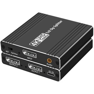 DisplayPort to �f���A�� DisplayPort ���z�� 4K@144Hz DP�X�v���b�^�[ 1����2�o�� MST�n�u 4K@144Hz 120Hz 60Hz �T�|�[�g �g�� ���[�h �Ή� �~���[���[�h Display Port 1.4