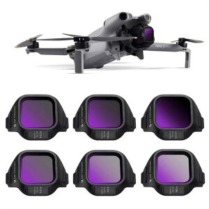 K&F CONCEPT Mini 5 Pro�p ND�t�B���^�[ ND4+ND8+ND16+ND32+ND64+ND1000 �����֗� �����ʒ��� AGC���w�K���X �����t�B���^�[ 28�w�i�m�R�[�e�B���O �����h��