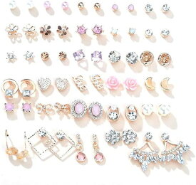 サージカルステンレス ピアス セット ブランド 60ペア 可愛い ピアス レディース 人気 シンプル 金属アレルギー ピアス 揺れる 韓国 かわいい スタッド 星 花 小さ