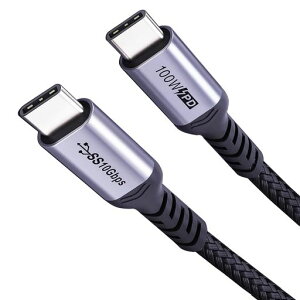 2mUSBC����USBC�P�[�u��100W�ASUMPKTypeC3.1Gen2�P�[�u���A10Gbps�����f�[�^�]��20V5A�}���[�d�d�q�^�O�`�b�v���A4K@60Hz�T���X��GalaxyT5�r�f�I�o��