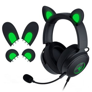 Razer���C�U�[KrakenKittyV2ProBlack�l�R/�N�}/�E�T�M�̃C���[�f�U�C���Ɍ����\�ȗL���Q�[�~���O�w�b�h�Z�b�g4��ChromaRGB�]�[�����O���\��HyperClear�J�[�f�B�I�C�h�}�C�N