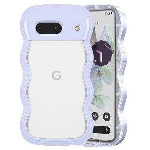QLTYPRI Google Pixel 8a �p �P�[�X �N���A �E�F�[�u �s�N�Z�� 8A �\�t�g TPU ���˂��� ���� �P�[�X ������� �؍� ���� ���^ �y�� �ϏՌ� �g��t���[�� �X�}�z�P�[�X ���C�����X�[�d�Ή�