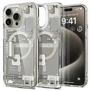 Spigen �y�n��18�N�̋Z�p�́z iPhone 15 Pro Max �P�[�X �N���A MagSafe�Ή� �ČRMIL�K�i �E���g���E�n�C�u���b�h�E�}�O�t�B�b�g ACS07211 (�[���E�����E�i�`�������E�`�^�j�E��)