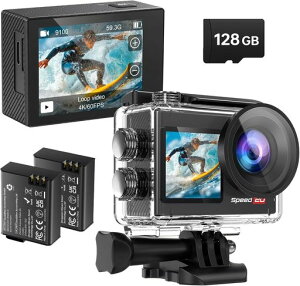 Hiicam Speed20 �A�N�V�����J���� �E�F�A���u���J���� �A�N�V�����J�� 4K 20MP 6����Ԃ�␳ �^�b�`�p�l���� �f���A���J���[�X�N���[�� �h���P�[�X���������40M�܂Ŗh�� �����J���� �X�}�z�A�c