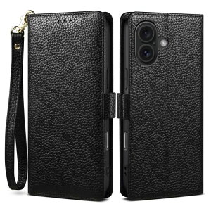TUHUDOO �P�[�X �蒠�^ for iPhone 16 Plus �p�� �P�[�X �蒠�^ �{�v ���v �J�[�h���[ �T�C�h�}�O�l�b�g�� ���u���X�^���h�@�\�t�� �㉺�ɃX�g���b�v�z�[���t�� �X�g���b�v�t �A�C�t�H�� 16 Plus �P�c