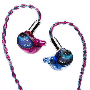HiFiGo Kinera Celest PhoenixCall 1 DD+2BA+2 6mm �}�C�N���v���[�i�[�h���C�o�[�C���C���[���j�^�[�A 5 �n�C�u���b�h�h���C�o�[ �C���C�A���̃C���z�� (4.4mm, Purple-Blue)