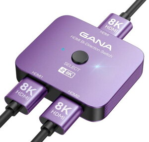 HDMI�ؑ֊� 8k@60hz/4k@120hz HDMI���z��AGANA�o���� HDMI�Z���N�^�[ 1����2�o��/2����1�o�� �蓮 HDMI 2.1 �ؑ֊� �d���t�� Xbox PS5/4/3 DVD�v���[���[Fire Stick�K�p