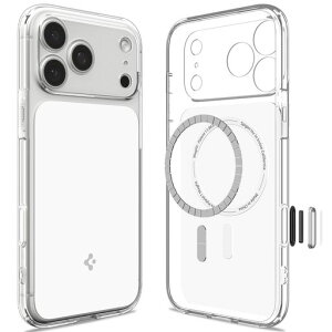 Spigen iPhone 18 Pro Max / 17 Pro Max �P�[�X �E���g���E�n�C�u���b�hT�E�}�O�t�B�b�g(�O���b�V�[�E�z���C�g)