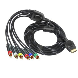 PS2/PS3用 2 in 1 変換コンポーネントAVケーブル、YPbPr変換コンポーネント+RCAビデオオーディオケーブル,PS2、PS3対応