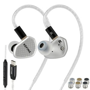 KEFINE Klean SV �L���C���z�� 10mm �S��DLC�U������ IEM 3��ނ̌����������m�Y�� ���������_�C�J�X�g➑� �l�W�Œ�݌v ���ϋv�� 2Pin���P�[�u���Ή� HIFI ��p�P�[�X�t�� (�V���o�[ USB Type-C �}�c