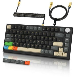 ATTACK SHARK K85 75%���s�b�h�g���K�[ �Q�[�~���O�L�[�{�[�h ���C�X�C�b�`(�u���b�N)