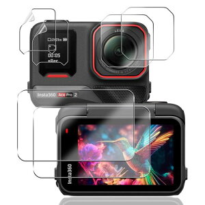 �y2+2+2���Z�b�g�z �p Insta360 Ace Pro 2 �ی�t�B���� 4�� �C���X�^360 ace pro 2 �t�B���� + 2�� �J�����ی�t�B���� �y ���{���Ɏq�f�� 9H���x �z �Ή� Insta360 ace pro2 �K���X�t�B����