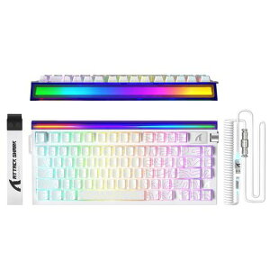 ATTACK SHARK R85HE ���s�b�h�g���K�[ �Q�[�~���O�L�[�{�[�h �L�� 0.005mm 8000Hz 0.08ms 75% RGB�P�[�u��