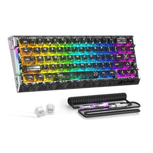 ATTACK SHARK R68HE�Q�[�~���O�L�[�{�[�h�A���C�X�C�b�`�A8000Hz�A0.005mm���s�b�h�g���K�[�A�J�[�{������+CNC�A���~