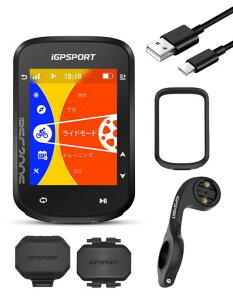 iGPSPORT BSC200S �T�C�N���R���s���[�^�Z�b�g �T�C�R�� GPS �i�r�t�� 2.4�C���`�J���[�t�� ���[�g�i�r�Ή� �P�C�f���X�E�X�s�[�h�Z���T�[�E�p���[���[�^�[�Ή� Bluetooth5.0 ANT+ ���[�_�[�e�[�����c