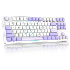 ATTACK SHARK X87 �Q�[�~���O�L�[�{�[�h ���C�����X/Bluetooth/�L�� ���j�A �X�g���x���[? �K�X�P�b�g�\�� �z�b�g�X���b�v